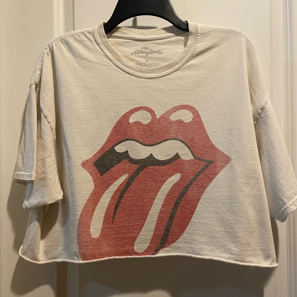 Brandy Melville Rolling Stones Cropped Tshirt